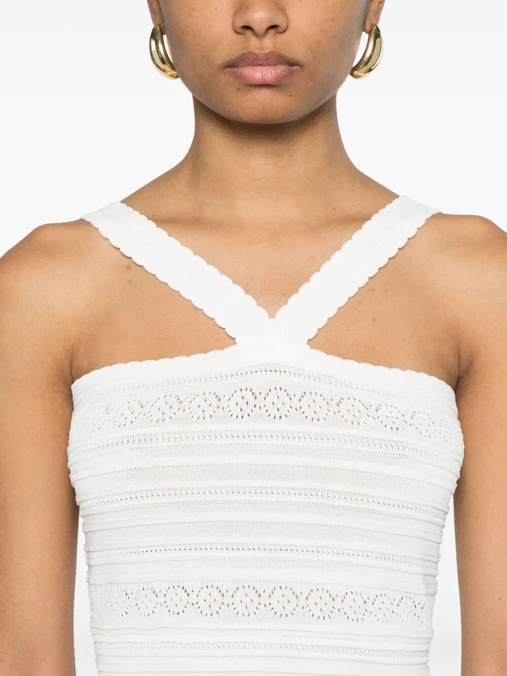 Shop Twinset Lace Detail Crop Top