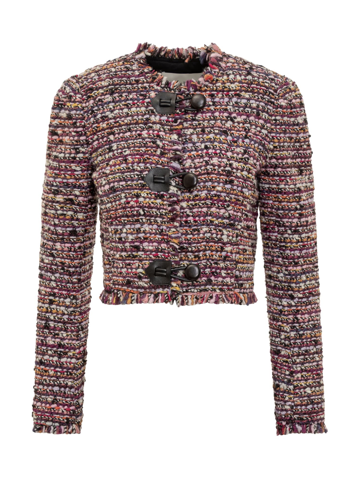 Isabel Marant Gradilia Cropped Wool-blend Jacket In Mauve