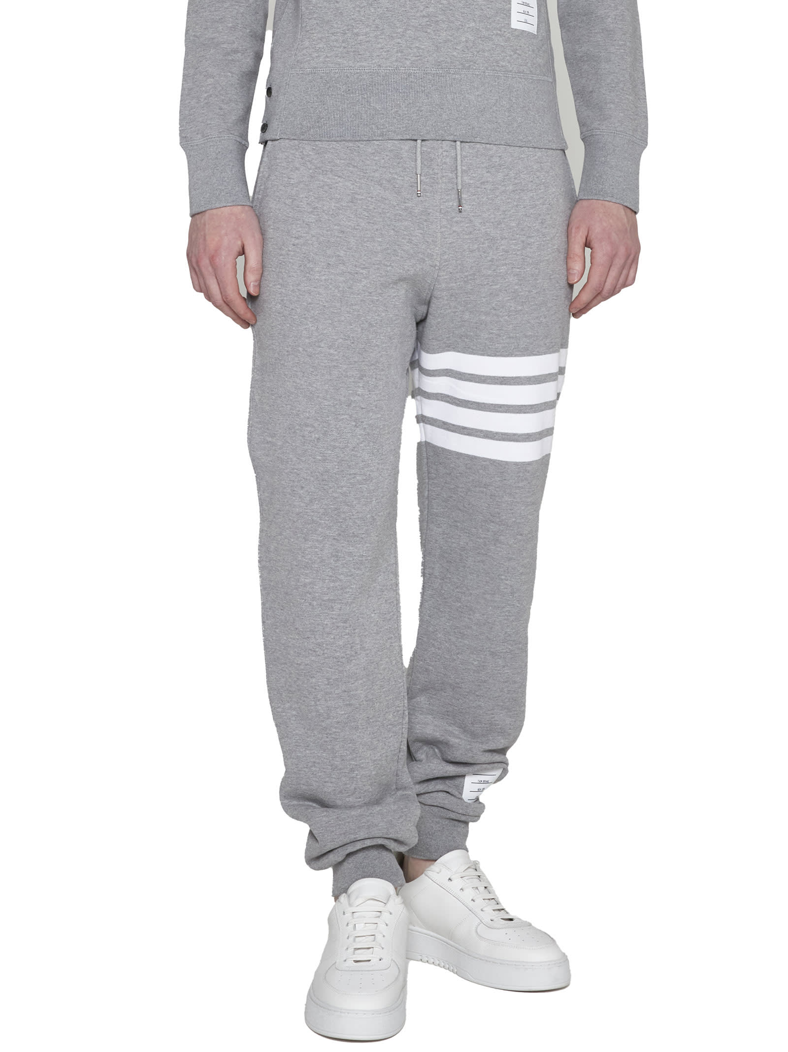 Shop Thom Browne Pants In Light Gray