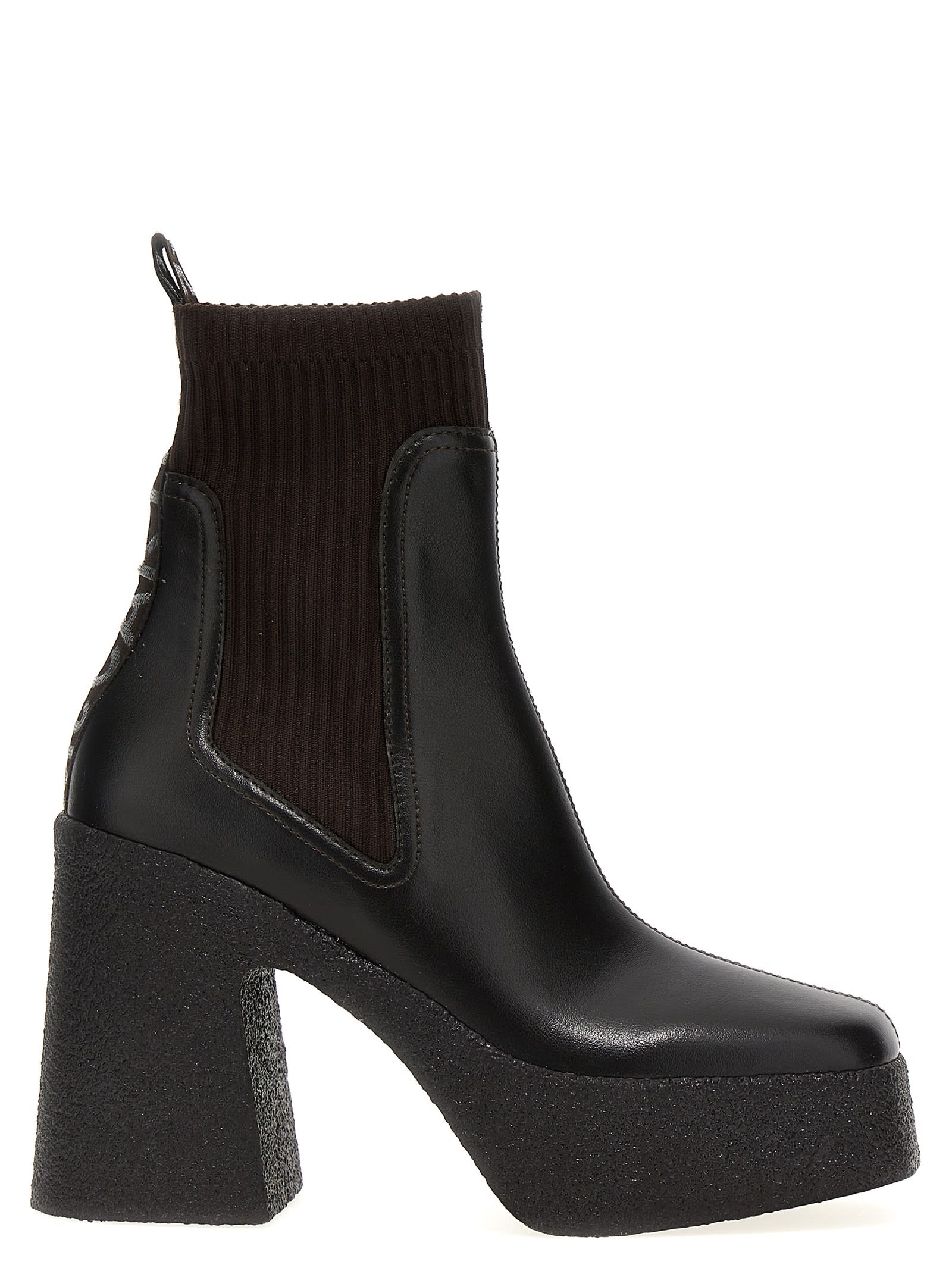 Shop Stella Mccartney Skyla Ankle Boots In Gray