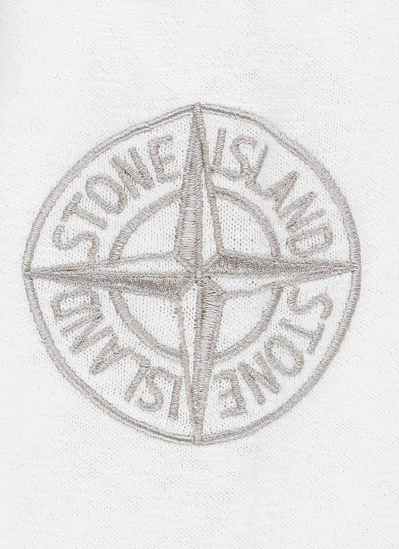 Stone Island White Blouse In Cotton Muslin In White