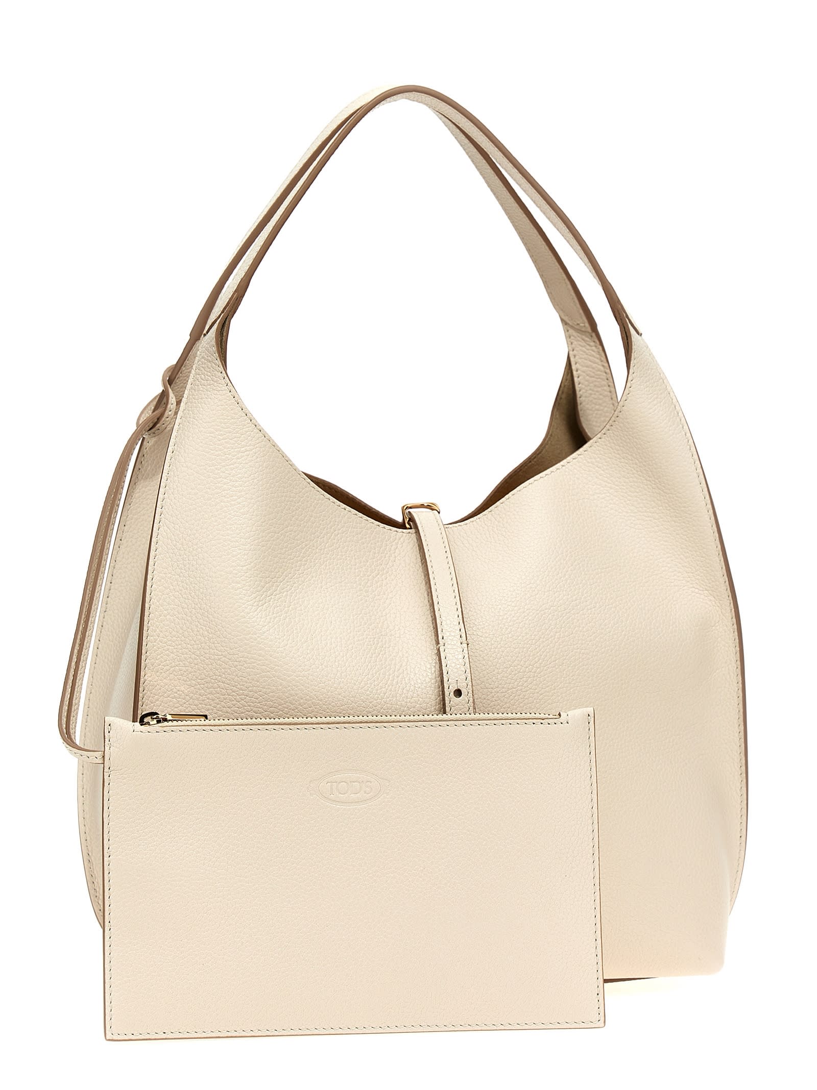 Tod's T Timeless Small Shoulder Bag In White