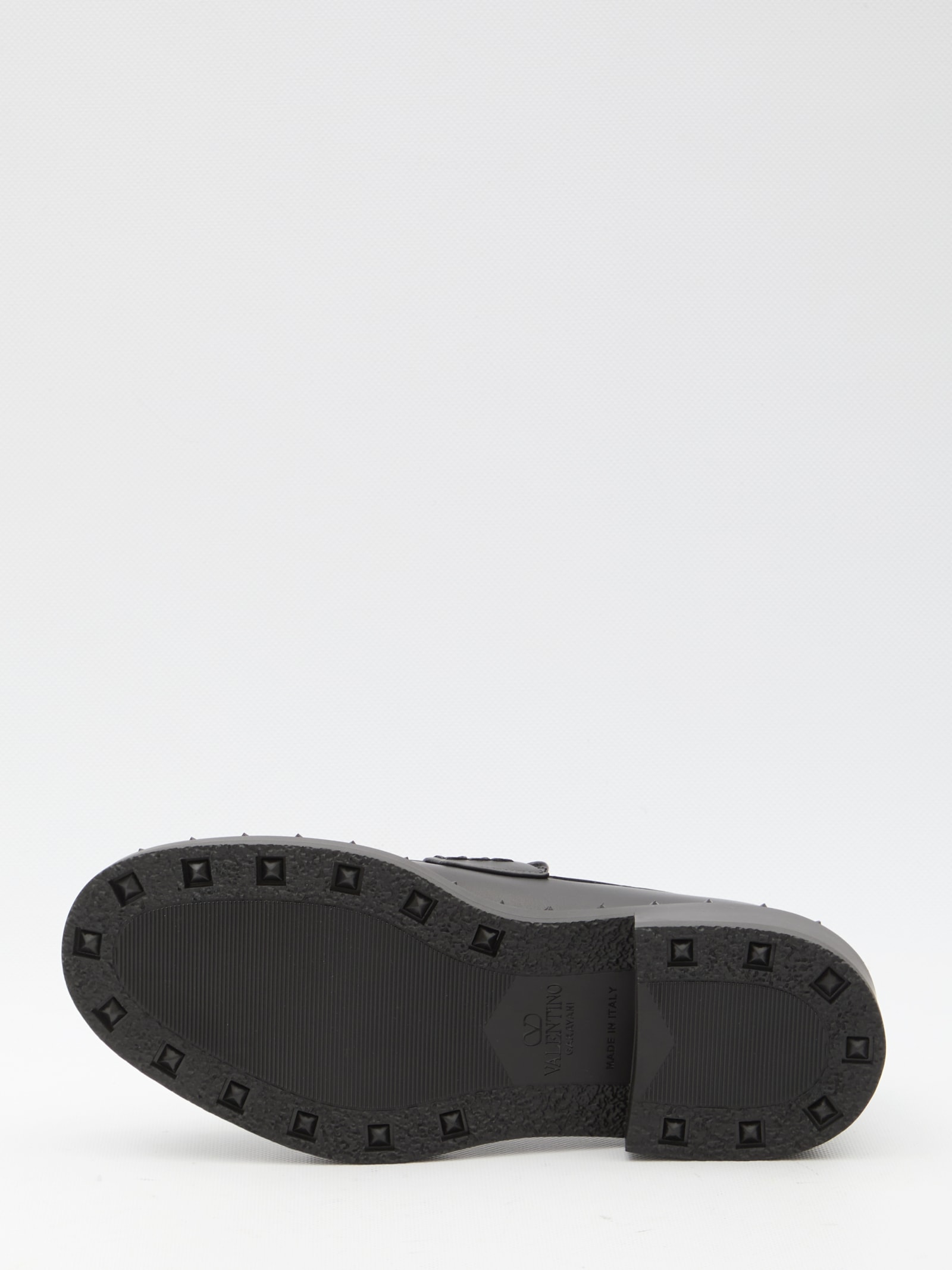 Shop Valentino Rockstud M-way Loafers In Black