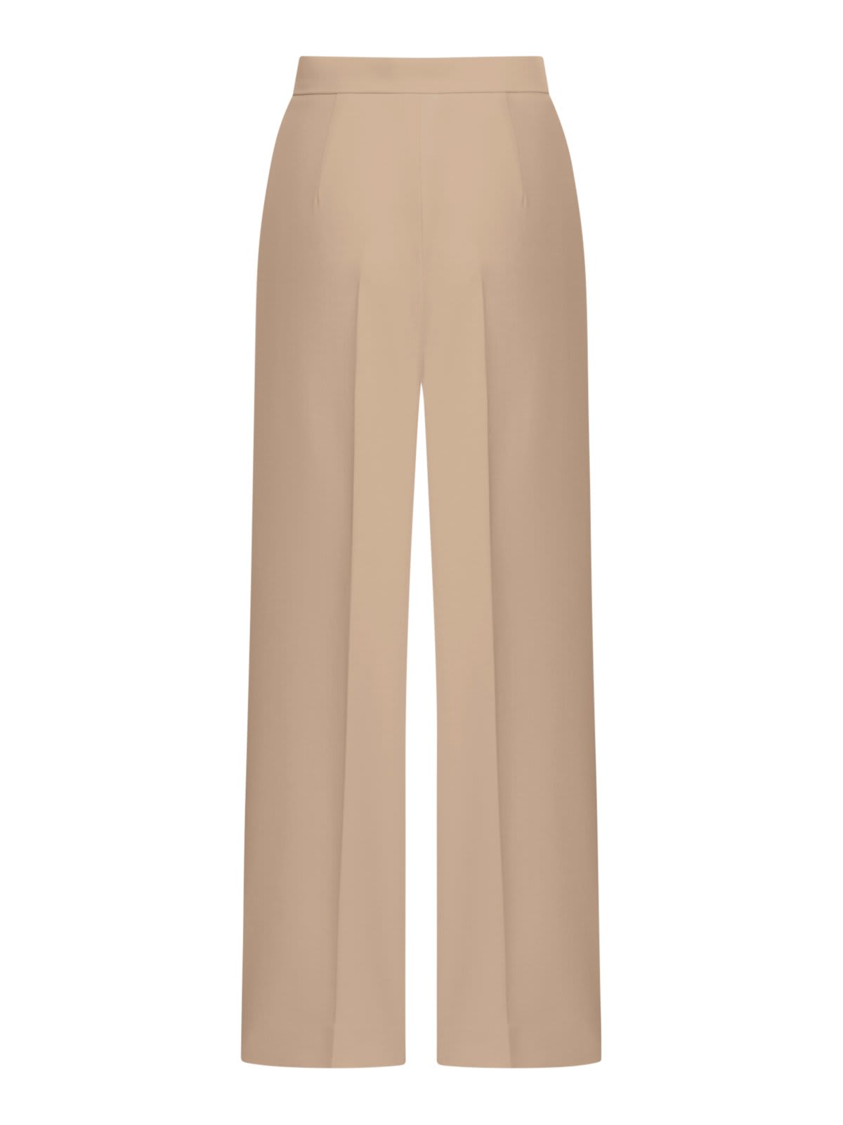 Shop Max Mara High Waisted Straight-leg Pants In Nocciola