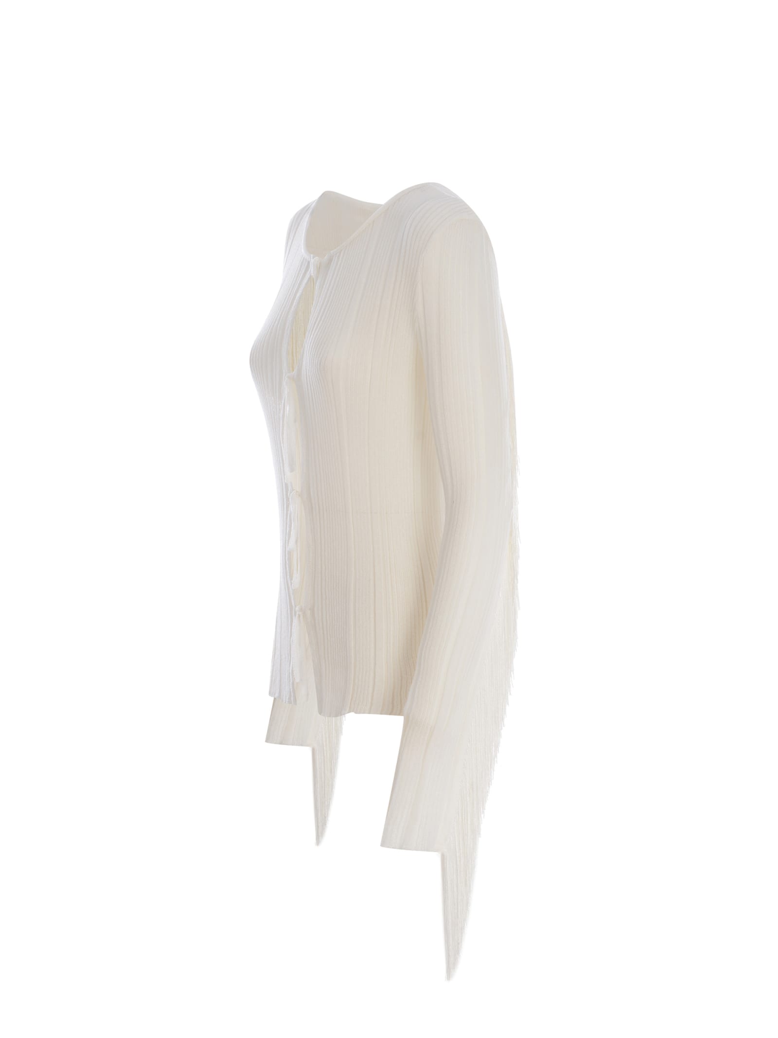 Shop Pinko Cardigan  Zelig Made Of Knitted In Bianco