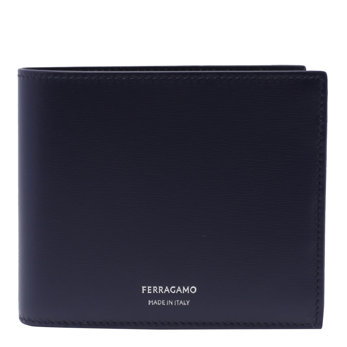 Shop Ferragamo Logo Wallet In Blue