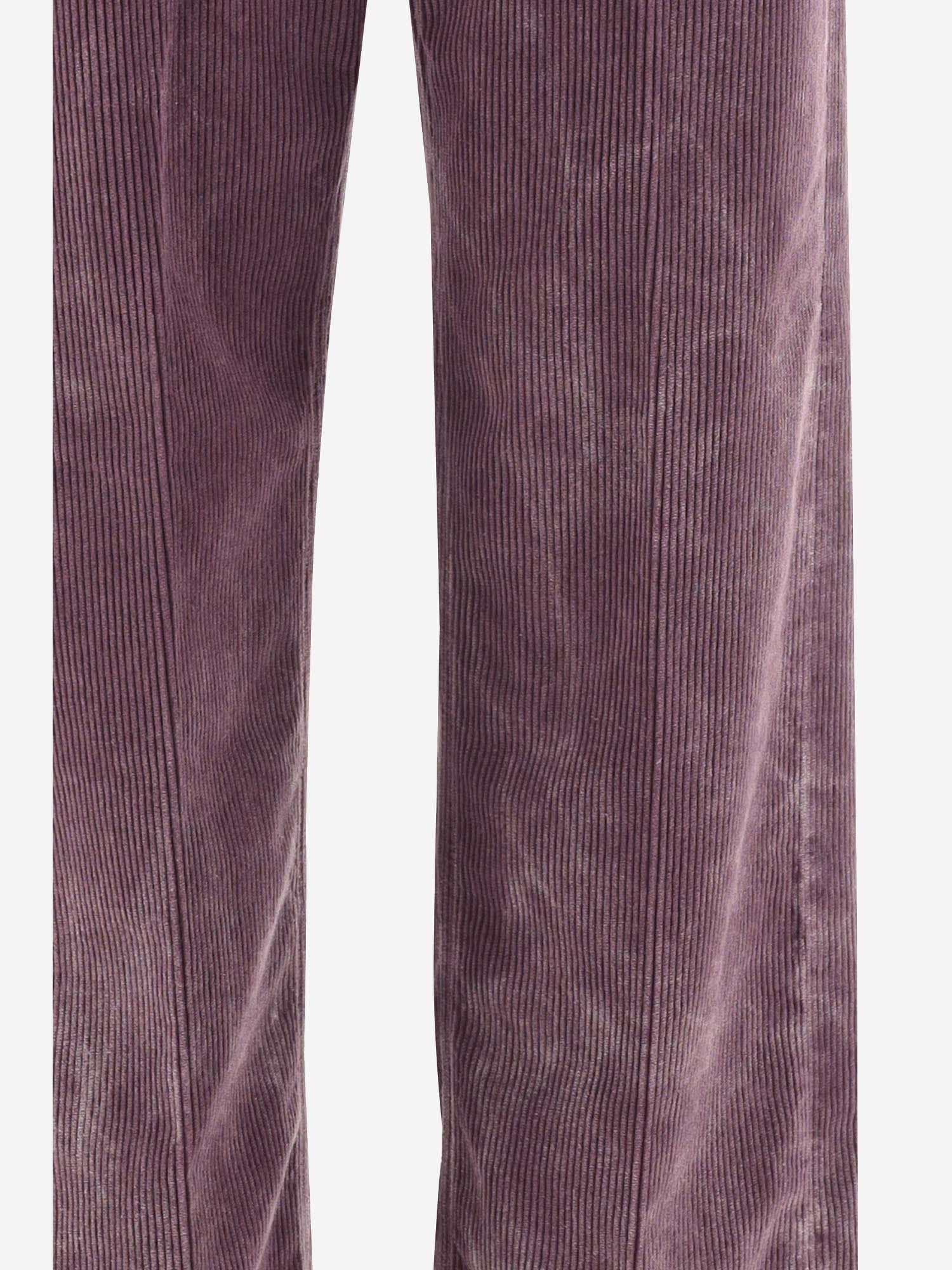 Shop Haikure Cotton Corduroy Pants In Purple