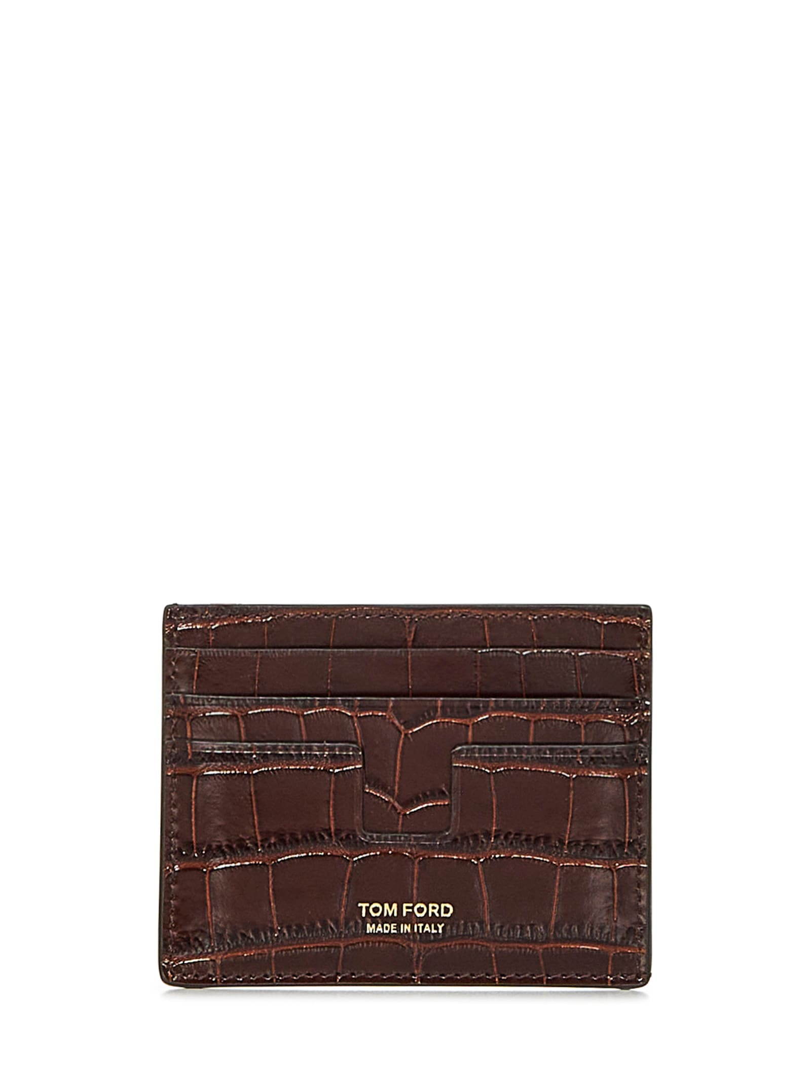 Shop Tom Ford T Line Wallet In Brown