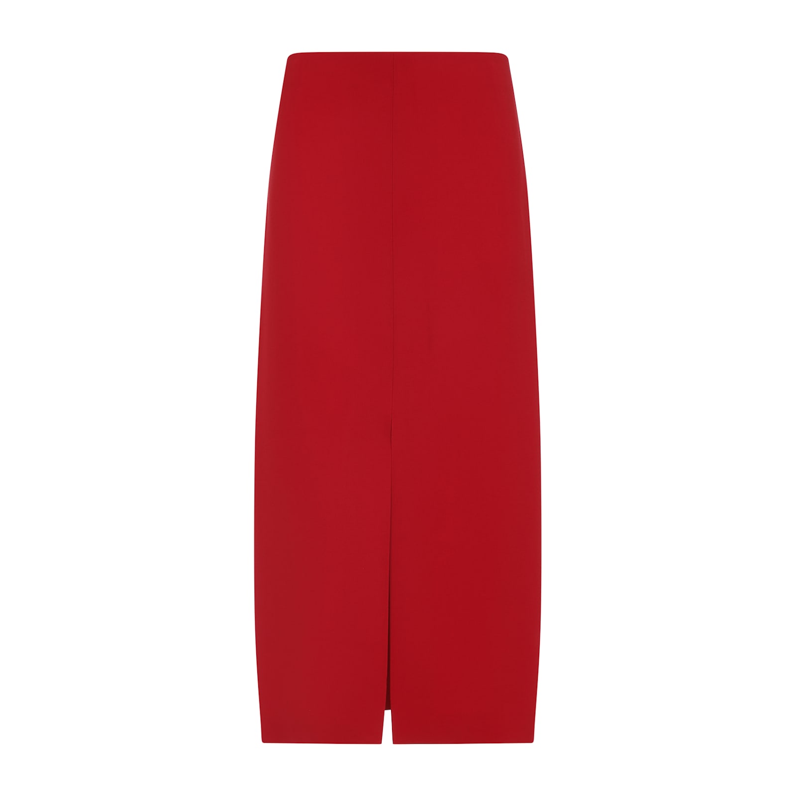 Carven Red Tailored Skirt With Subtle Back Slit In Red