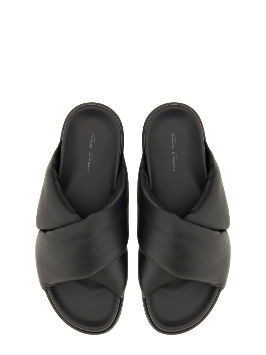 Rick Owens Twisted Design Lamb Leather Slides