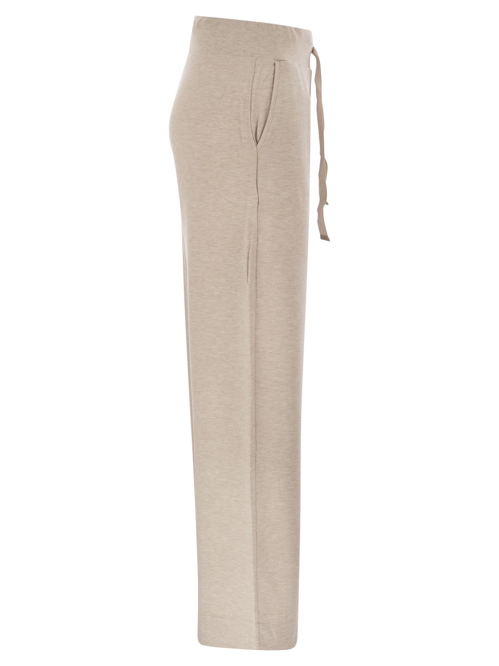 Majestic Trousers With Drawstring Waist In Brown