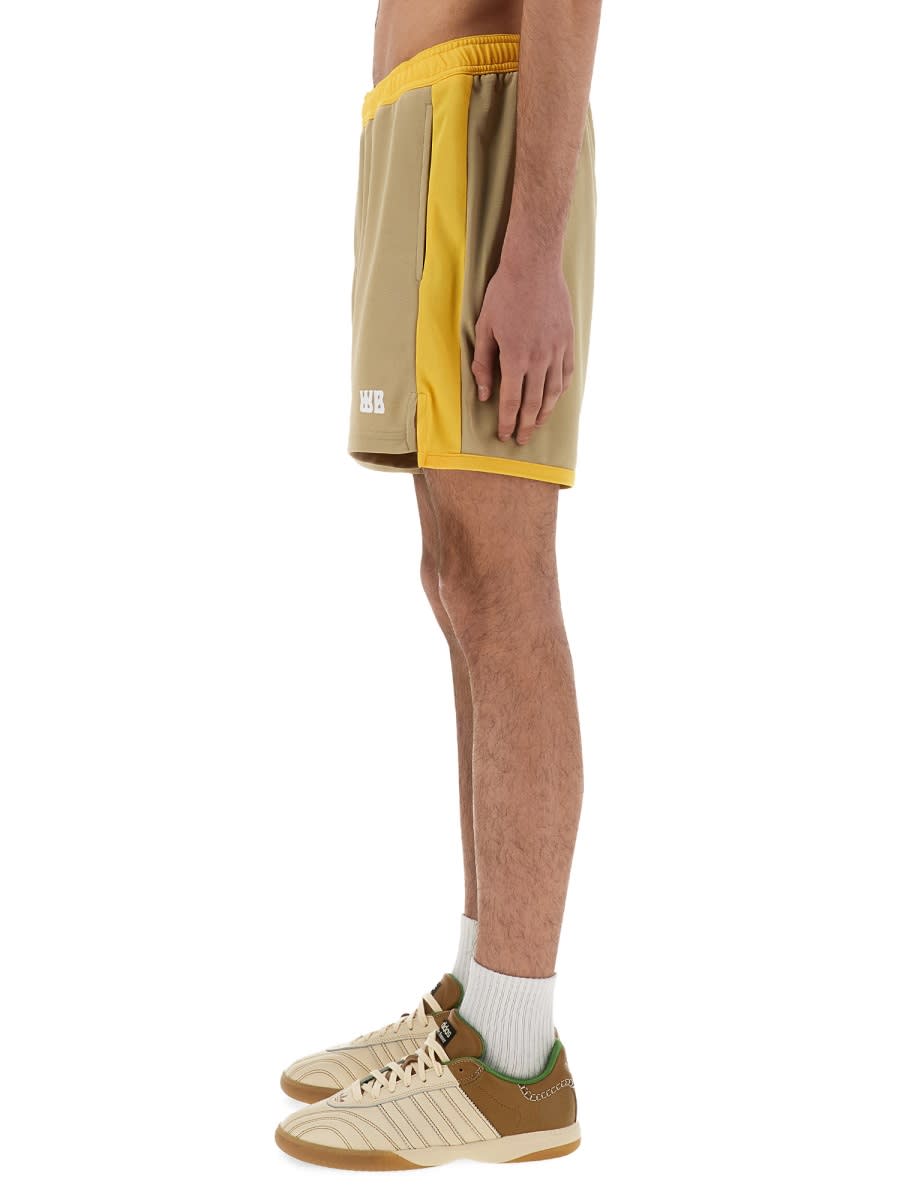 Shop Wales Bonner Jersey Shorts In Yellow