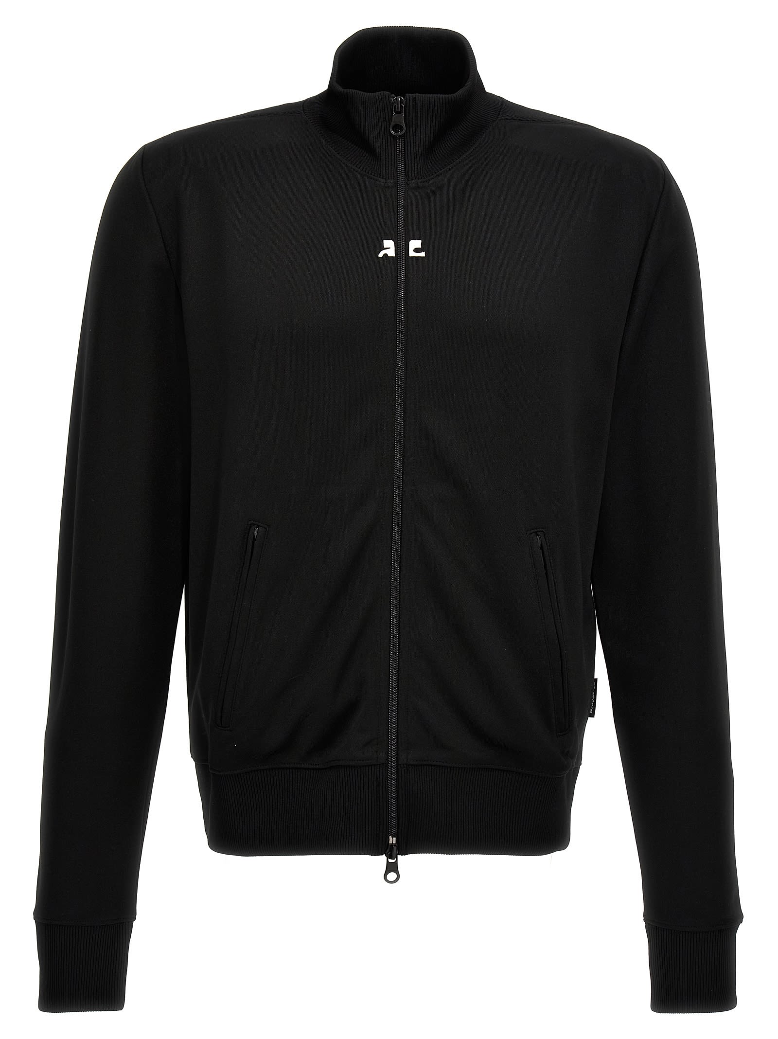 Shop Courrèges Interlock Tracksuit Sweatshirt In Black