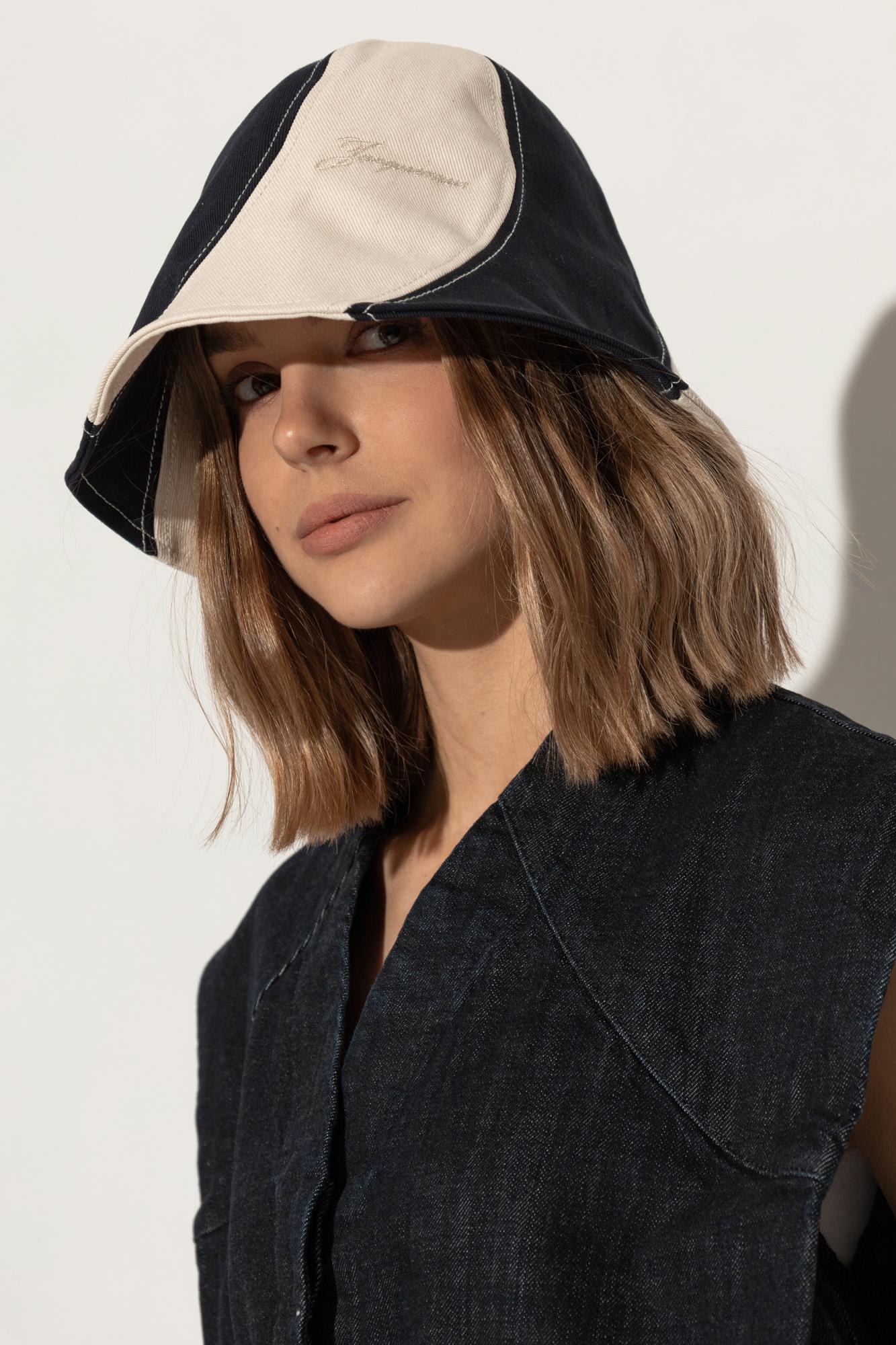Jacquemus Hat With Logo In Blue