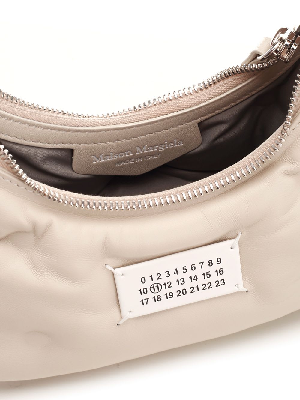 Shop Maison Margiela Glam Slam Micro Hobo Bag In Beige