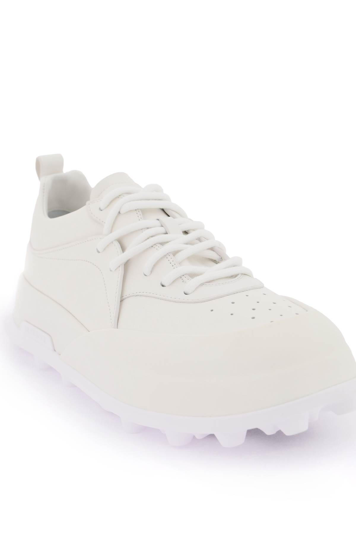 Shop Jil Sander Orb Sneakers In Porcelain (white)