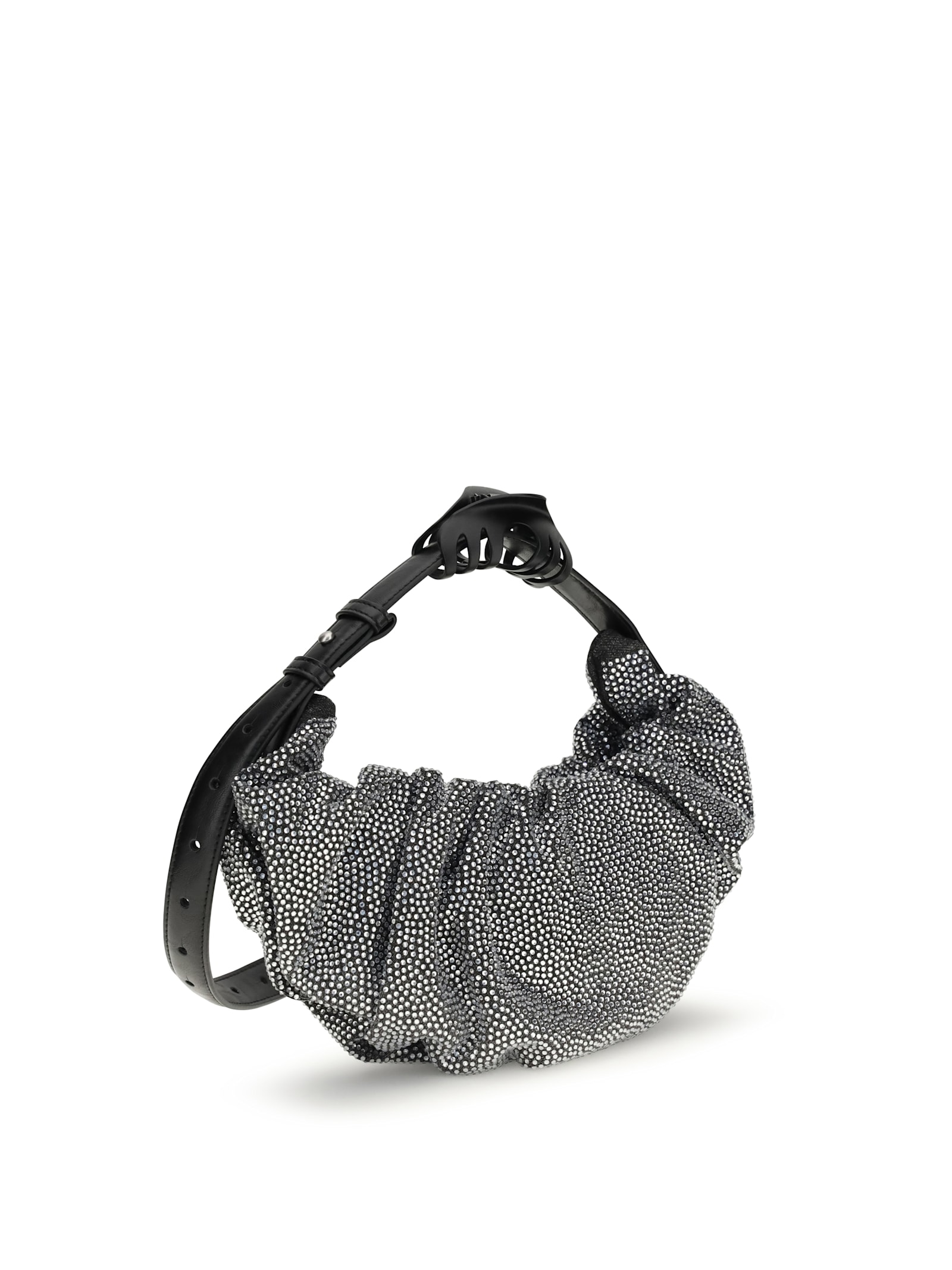 Diesel Grab Hobo Shoulder Bag In Silver