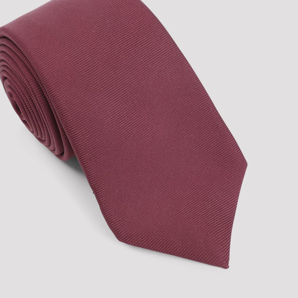 Shop Kiton Silk Tie In Bordeaux