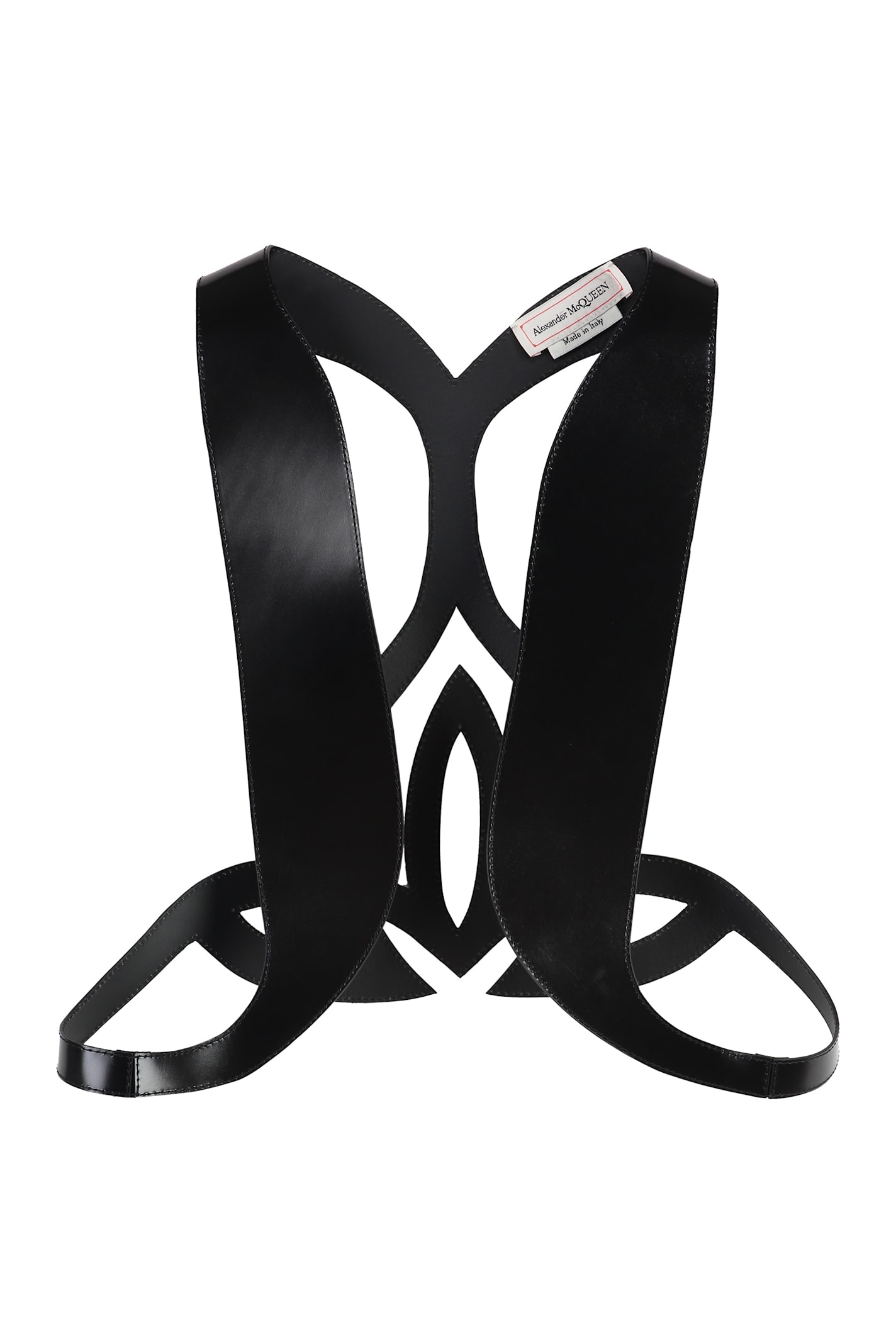 Alexander Mcqueen Leather Vest In Black