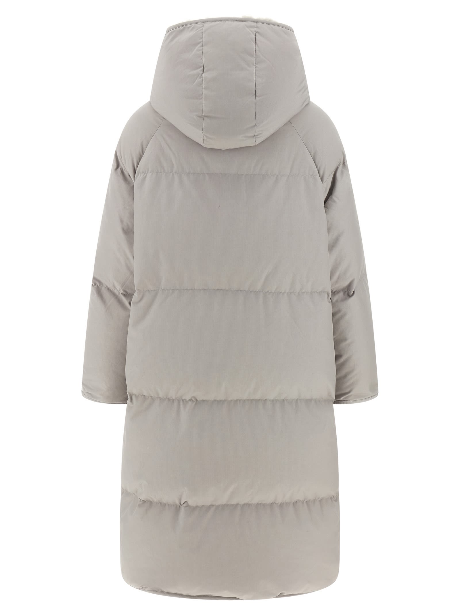 Salomon Sheraling Insert Down Jacket In Gray