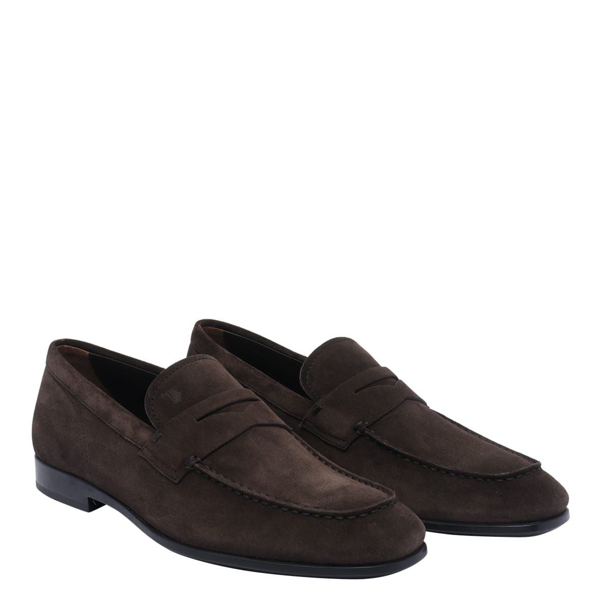 Tod's Suede Gomma Leggero Loafers In Brown