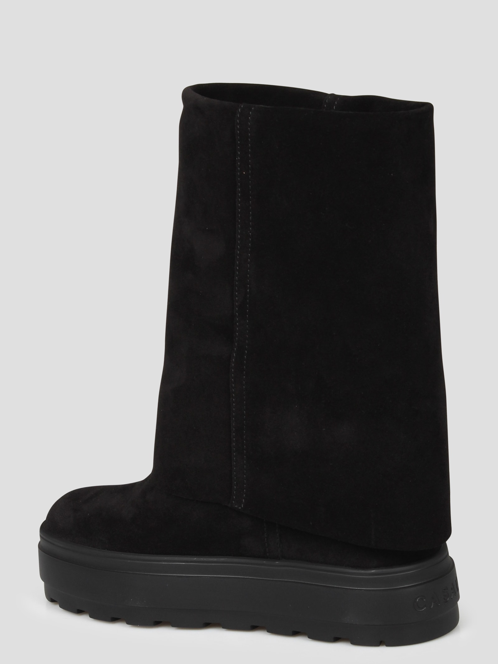 Shop Casadei New Double Face Suede Boots In Black