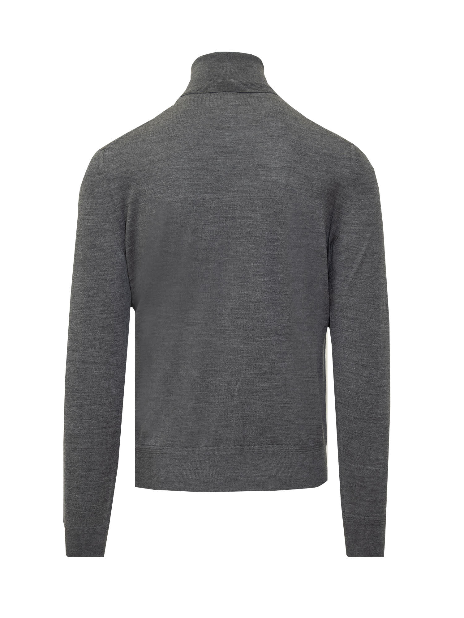 Shop Tom Ford Merino Wool Pullover In Light Charcoal