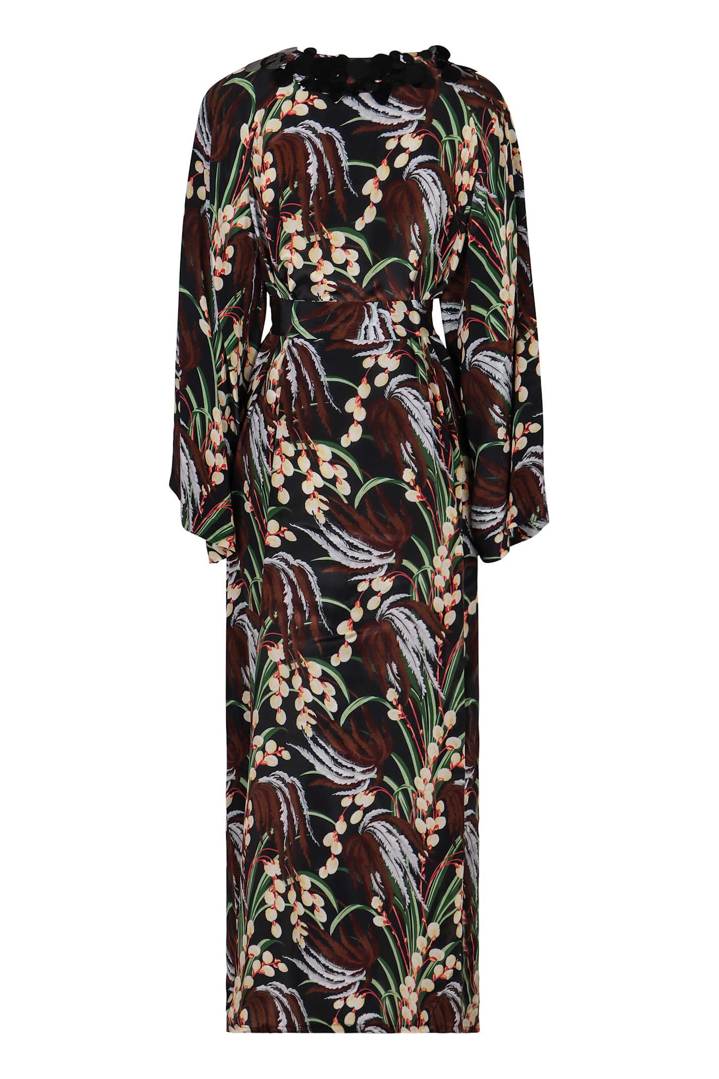 P.a.r.o.s.h Parosh Printed Crepe Dress In Black