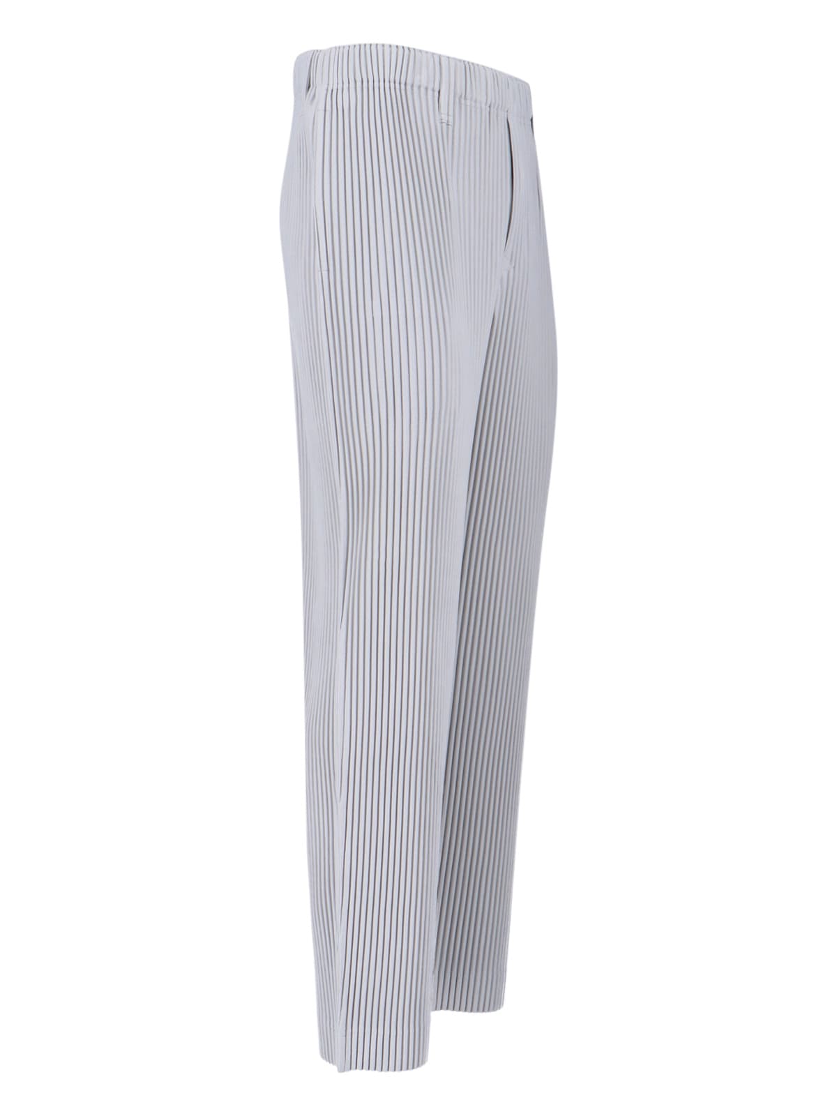 Issey Miyake Tailored Trousers Vertical Stripes In Gray