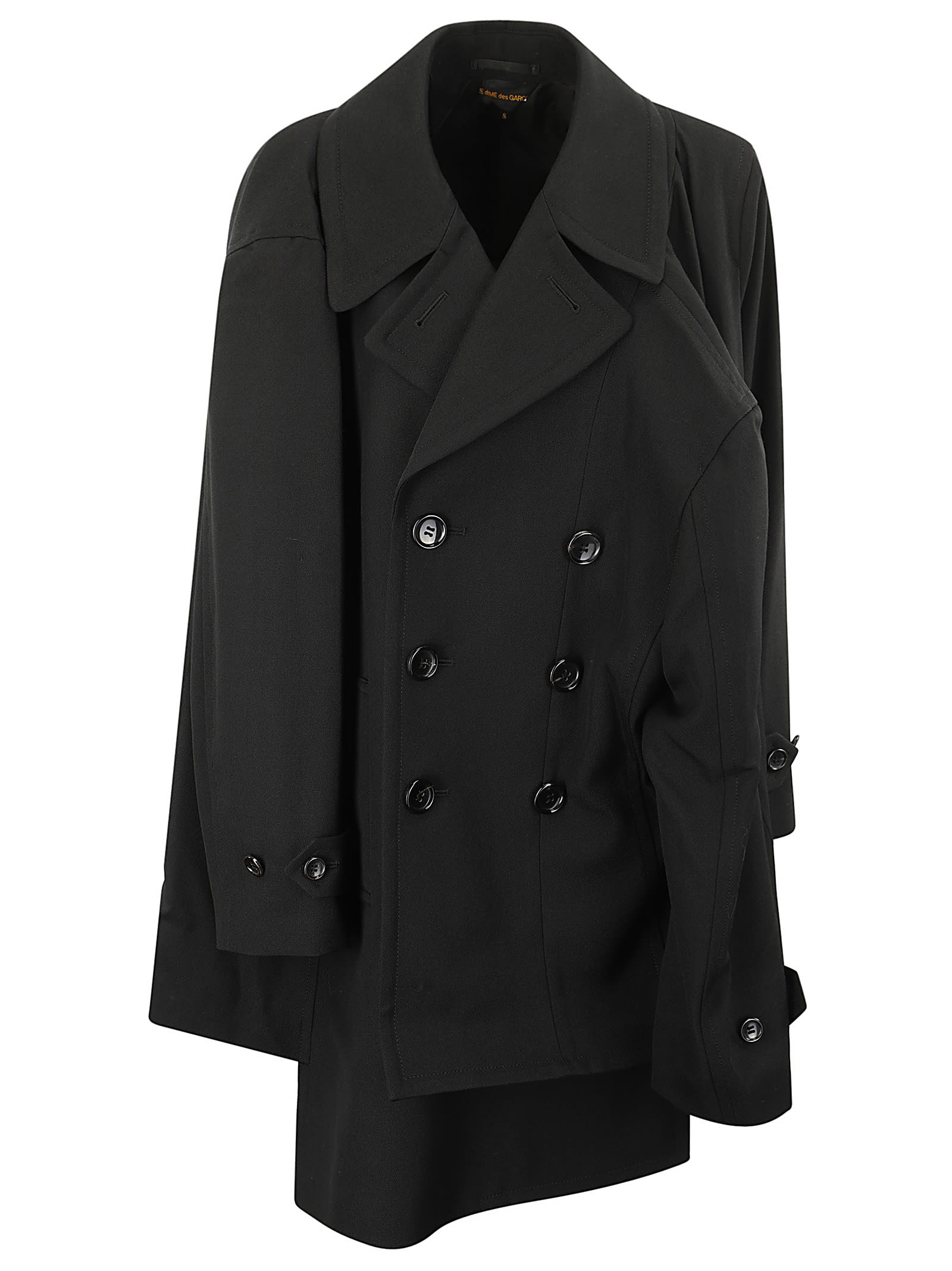 Shop Comme Des Garçons Ladies Coat In Black