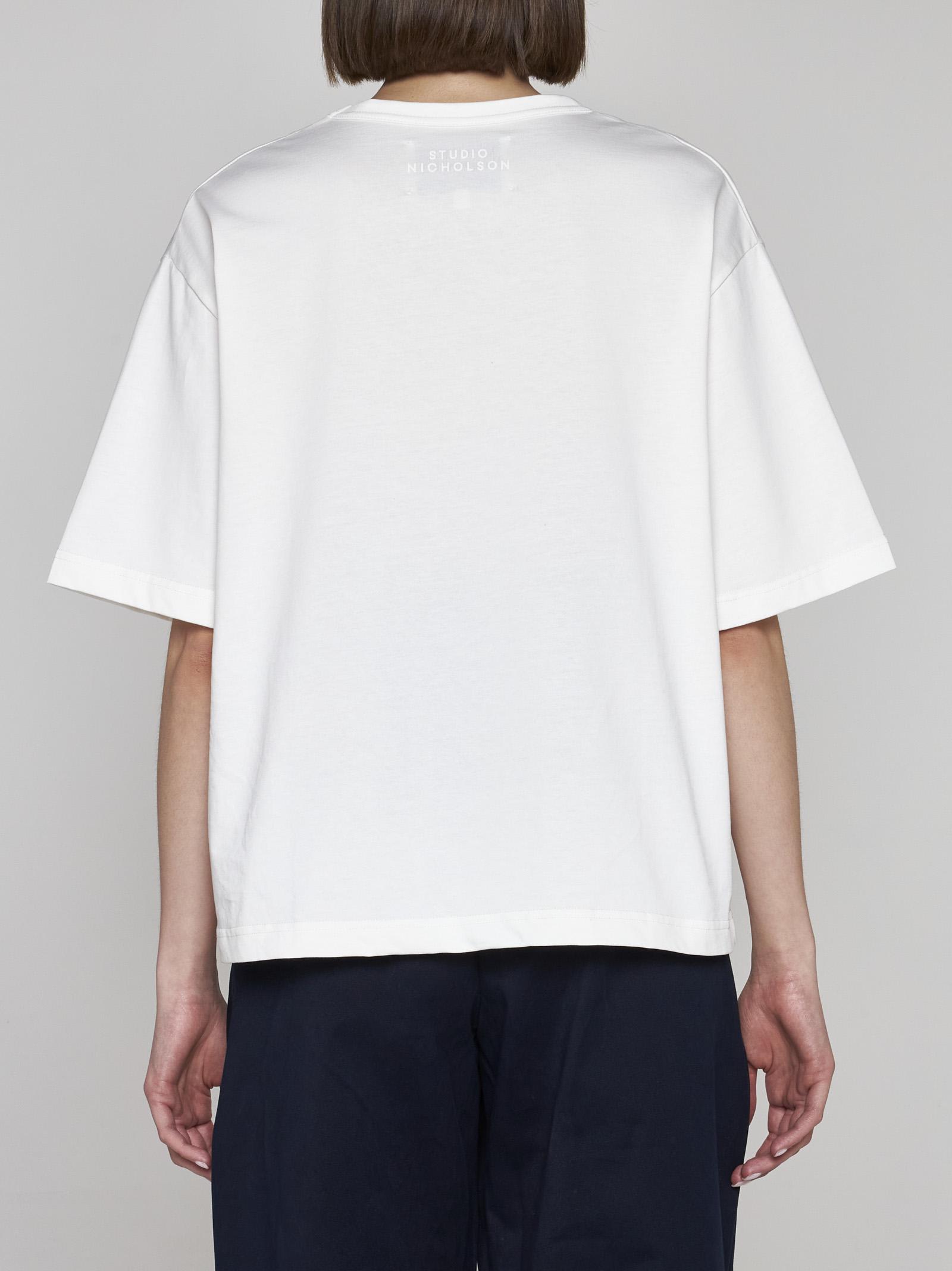 Shop Studio Nicholson Lees Cotton T-shirt In White