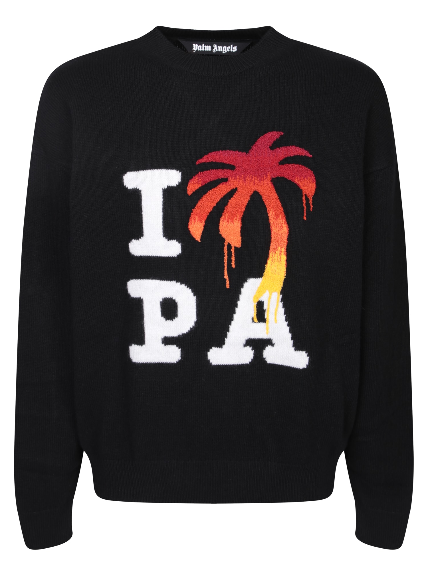Shop Palm Angels I Love Pa Pullover In Black