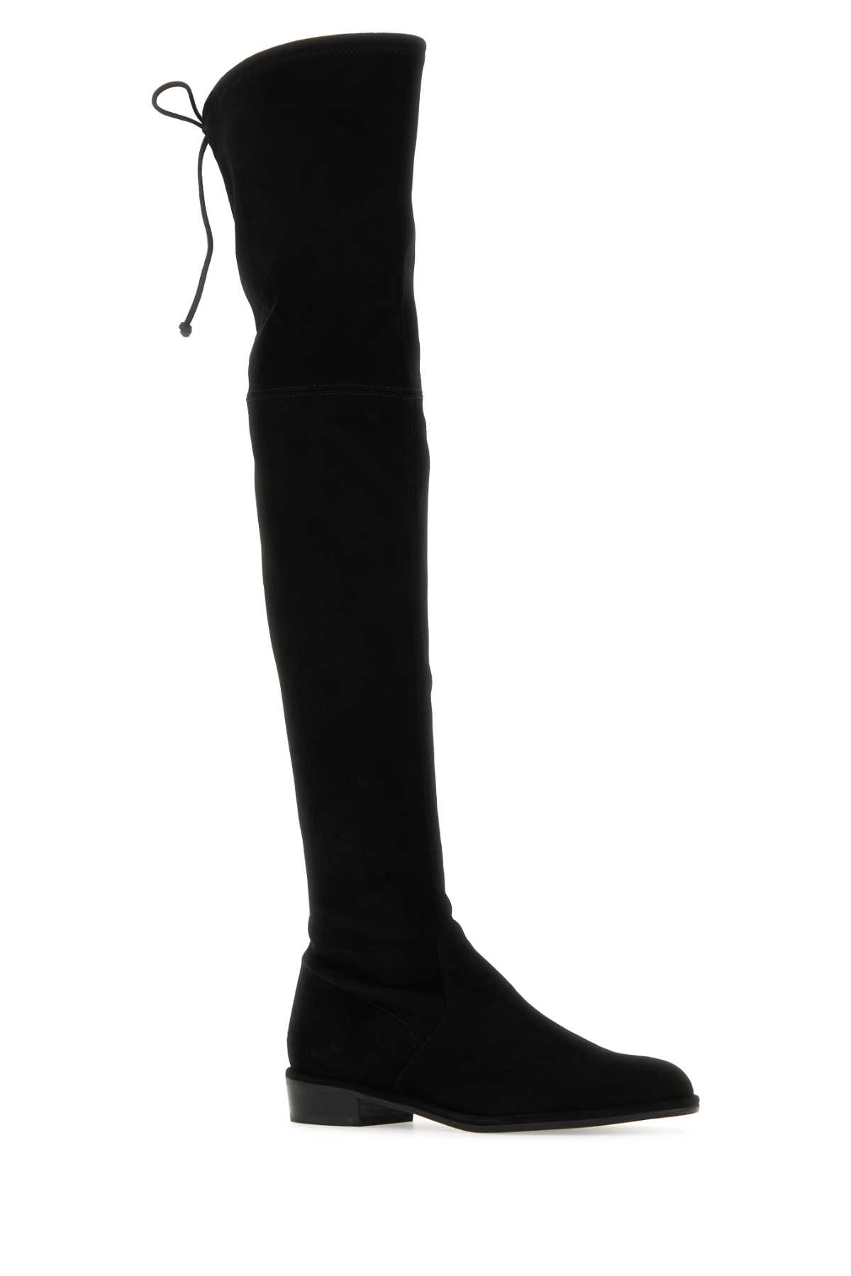 STUART WEITZMAN BLACK SUEDE LOWLAND BOOTS