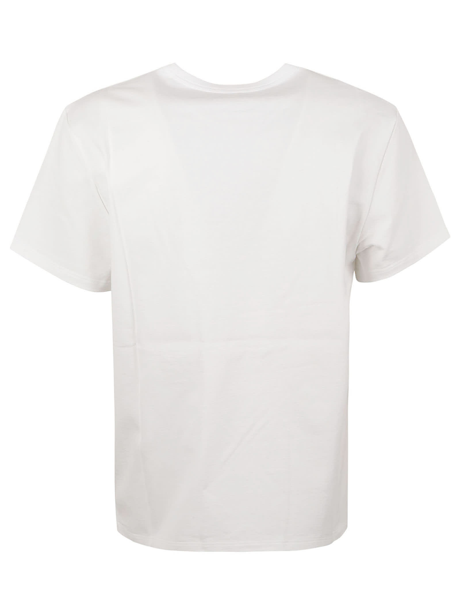 Shop Alexander Mcqueen Chest Logo Regular T-shirt In White/black