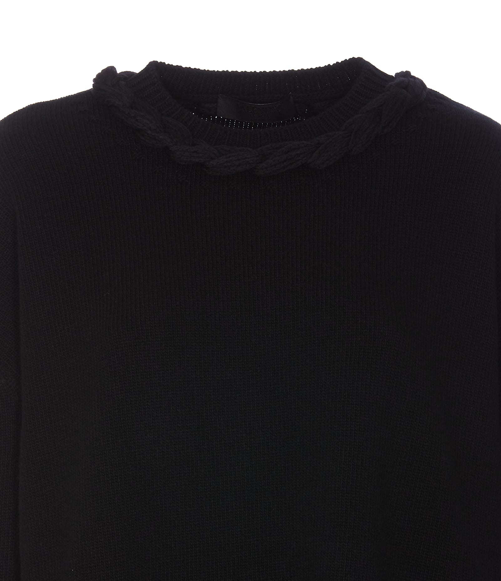 Shop Valentino Embroidered Sweater In Black