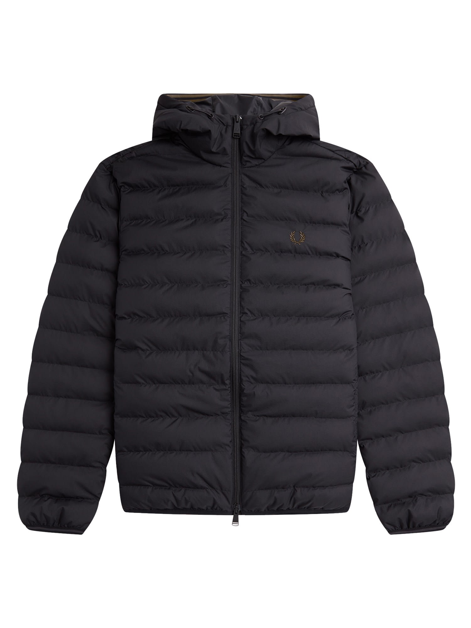 Down Jacket With Logo In Black