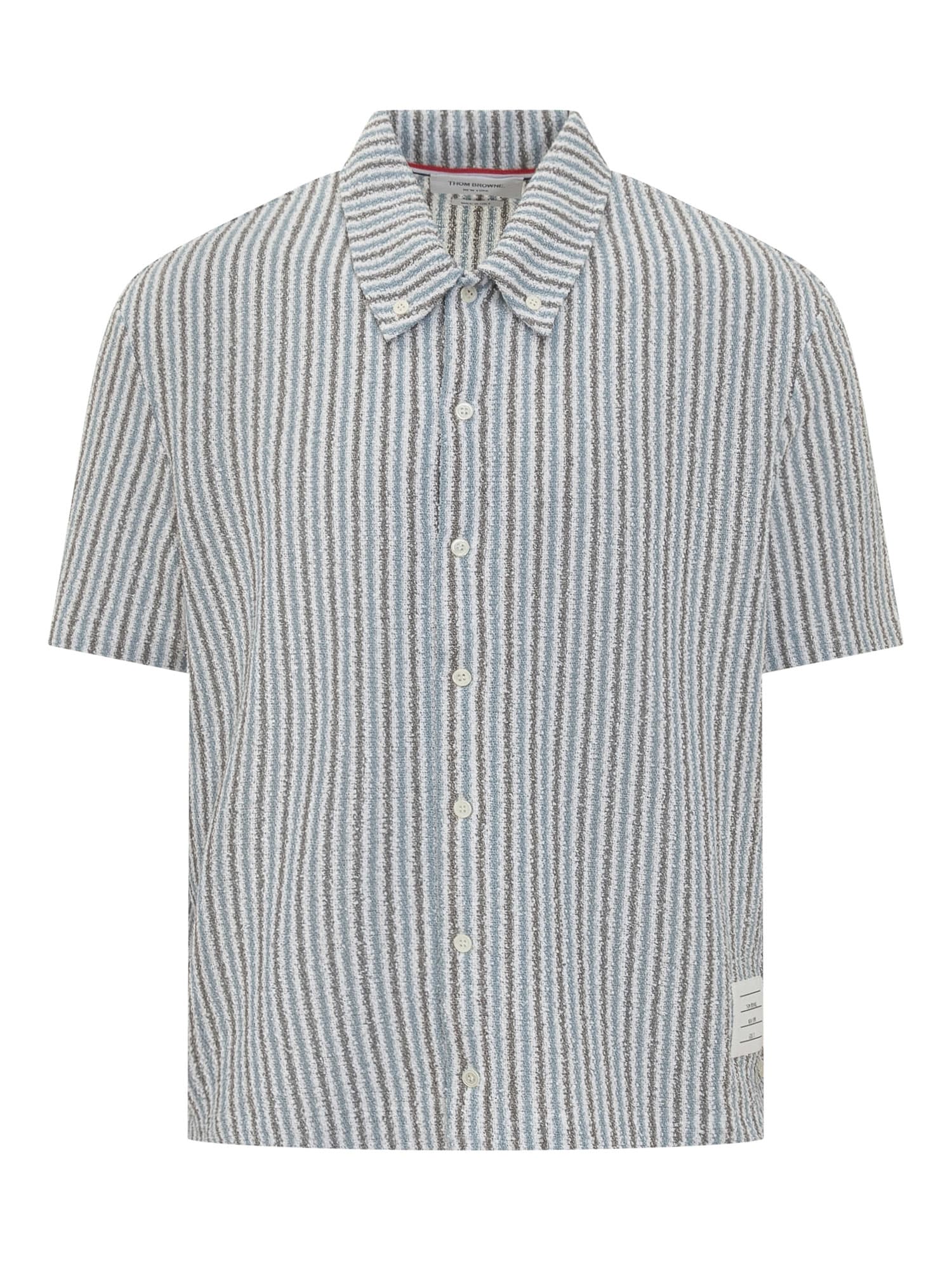 Shop Thom Browne Rwb Striped Shirt In Seasonal Multi