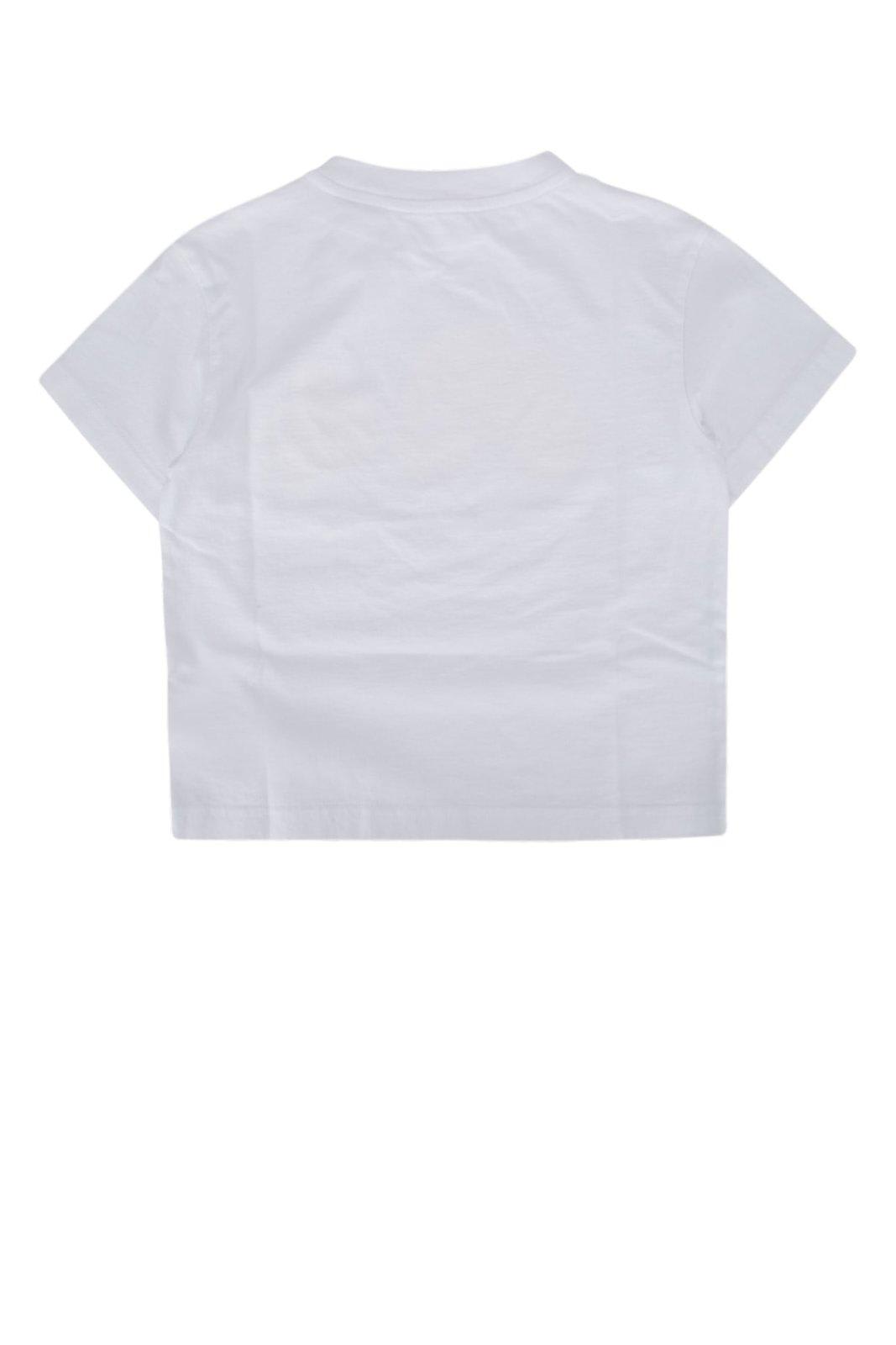 Shop Palm Angels Bear Printed Crewneck T-shirt In White