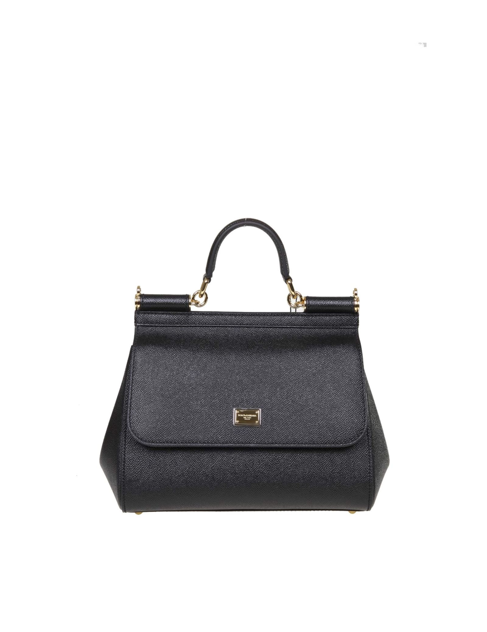 Dolce & Gabbana Small Sicily Bag In Dauphine Leather