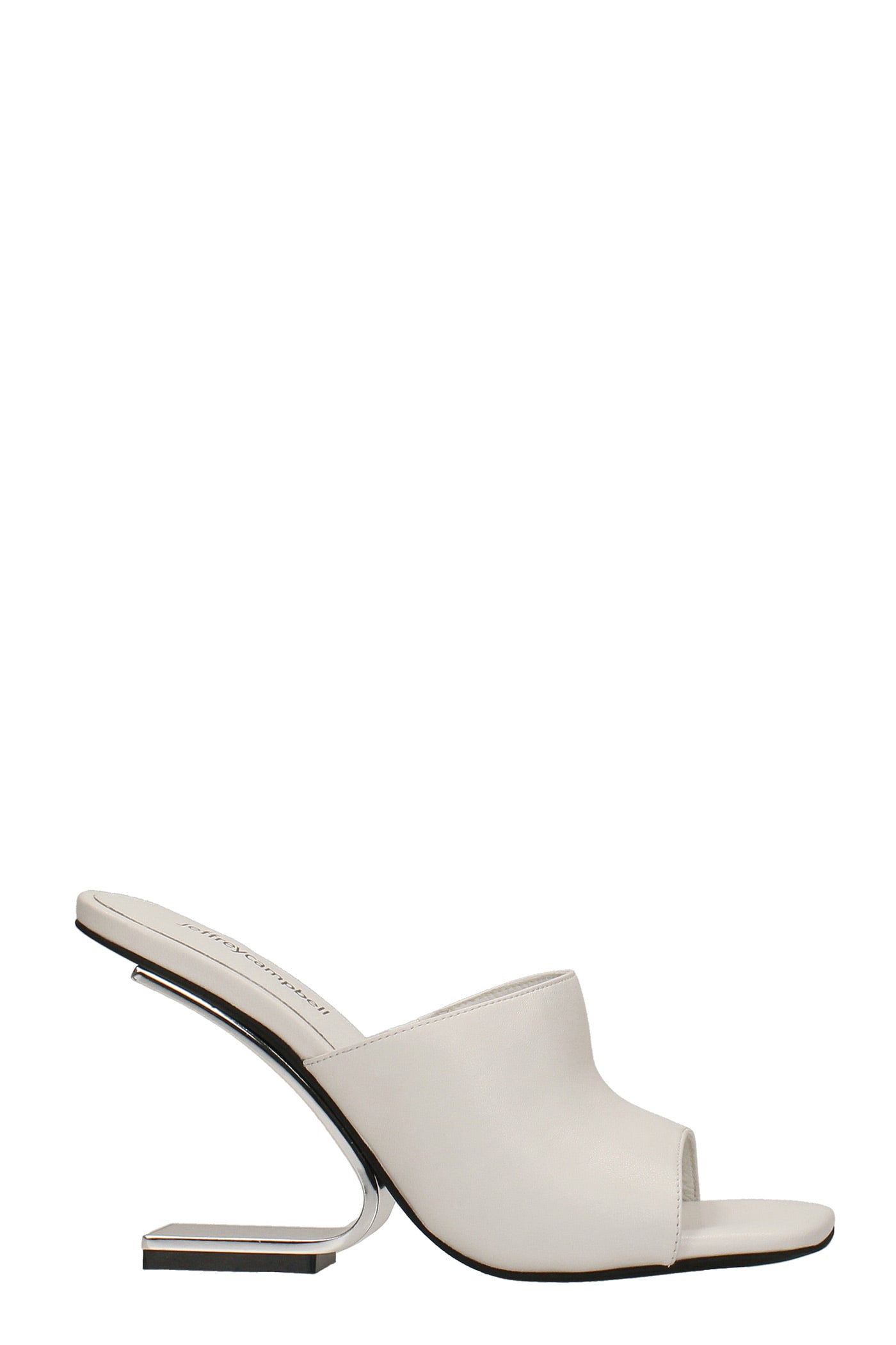 Jeffrey Campbell Protactor Sandals In White Leather