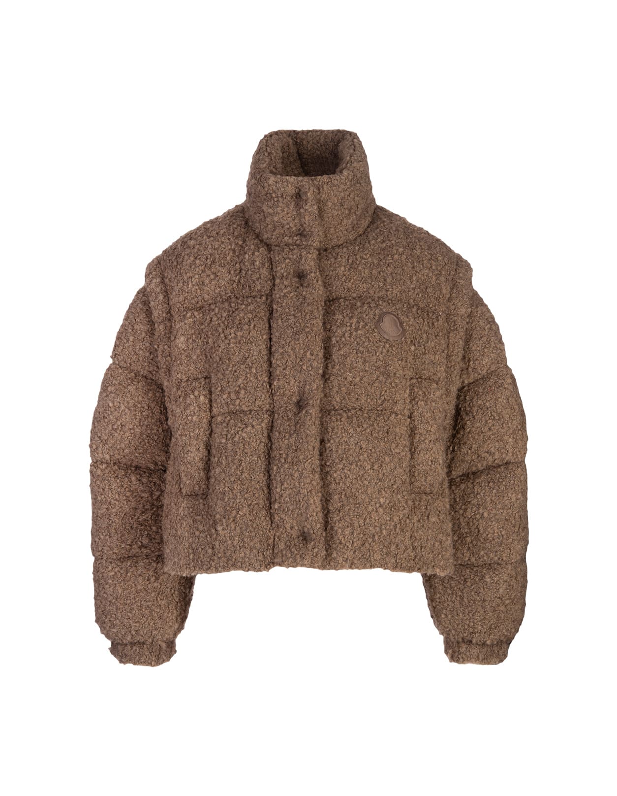 Shop Moncler Cytinelle 2-in-1 Tweed Down Jacket In Beige In Brown