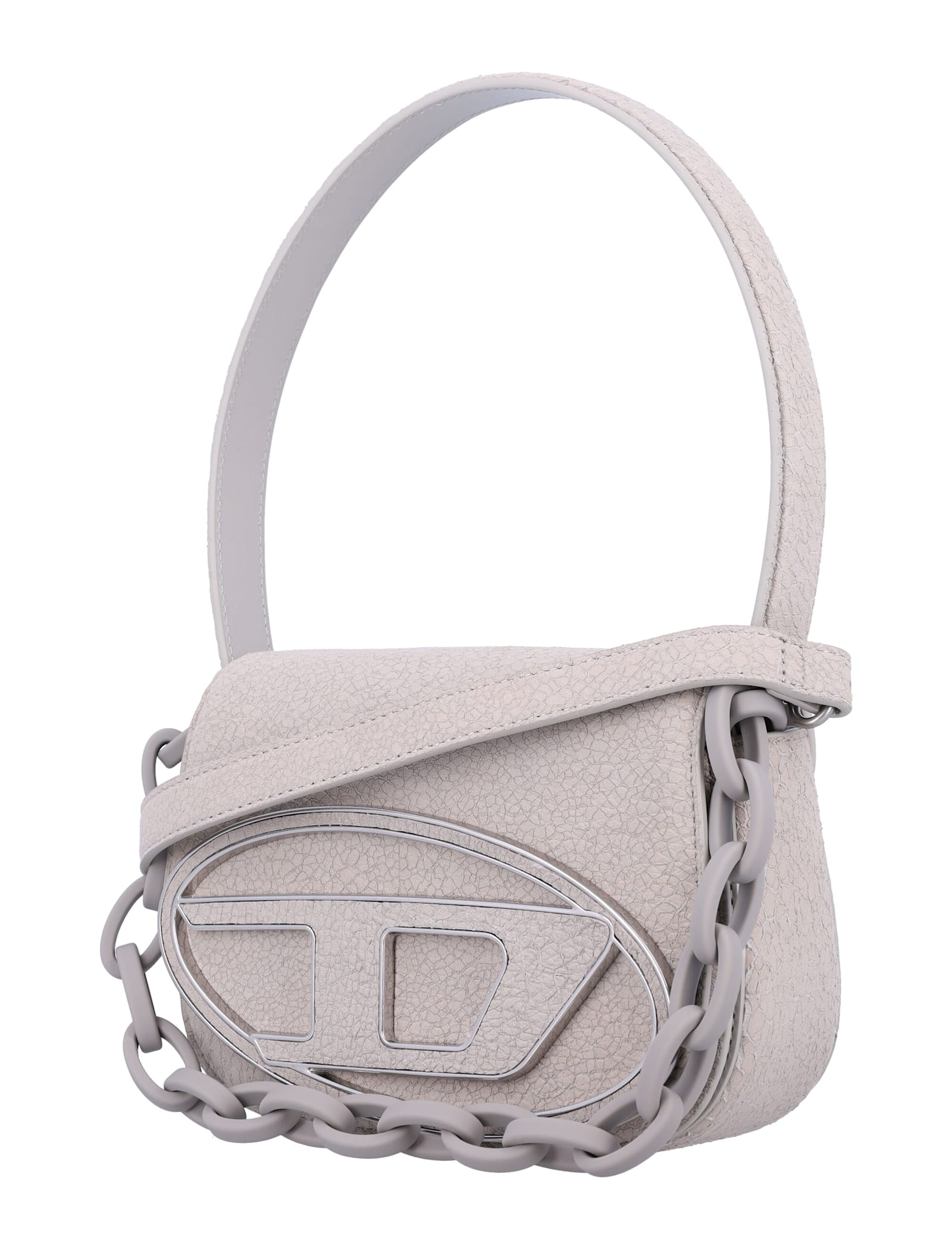 Shop Diesel 1dr Chain Bag In Grey