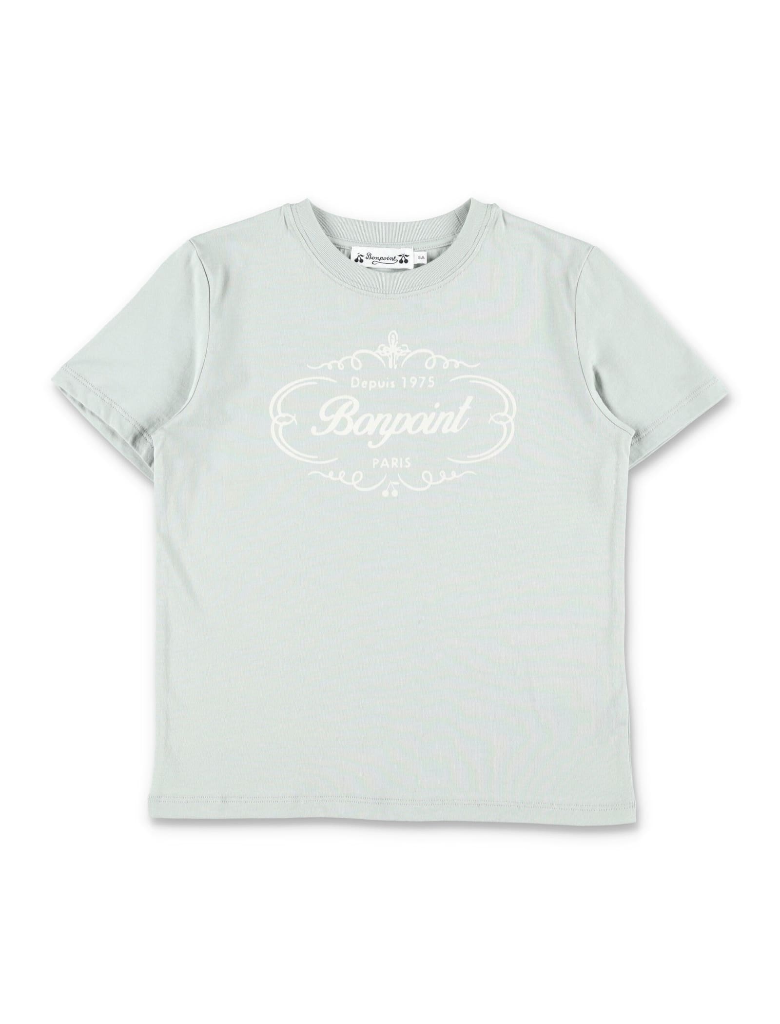 Bonpoint Thibald Boys T-shirt With Heritage Logo In Blue