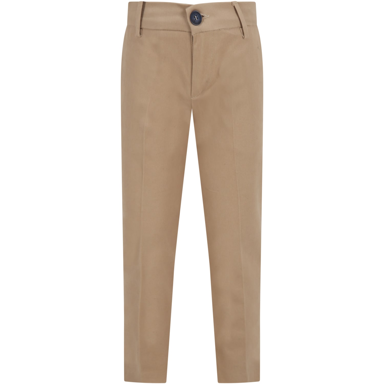 Fay Beige Trousers Fro Boy With Logo
