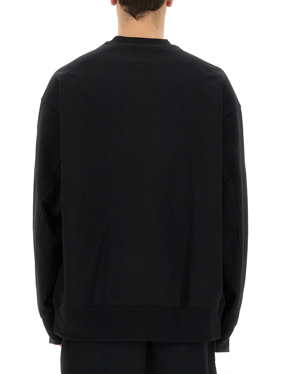 Shop Y-3 Cotton Sweatshirt In Black