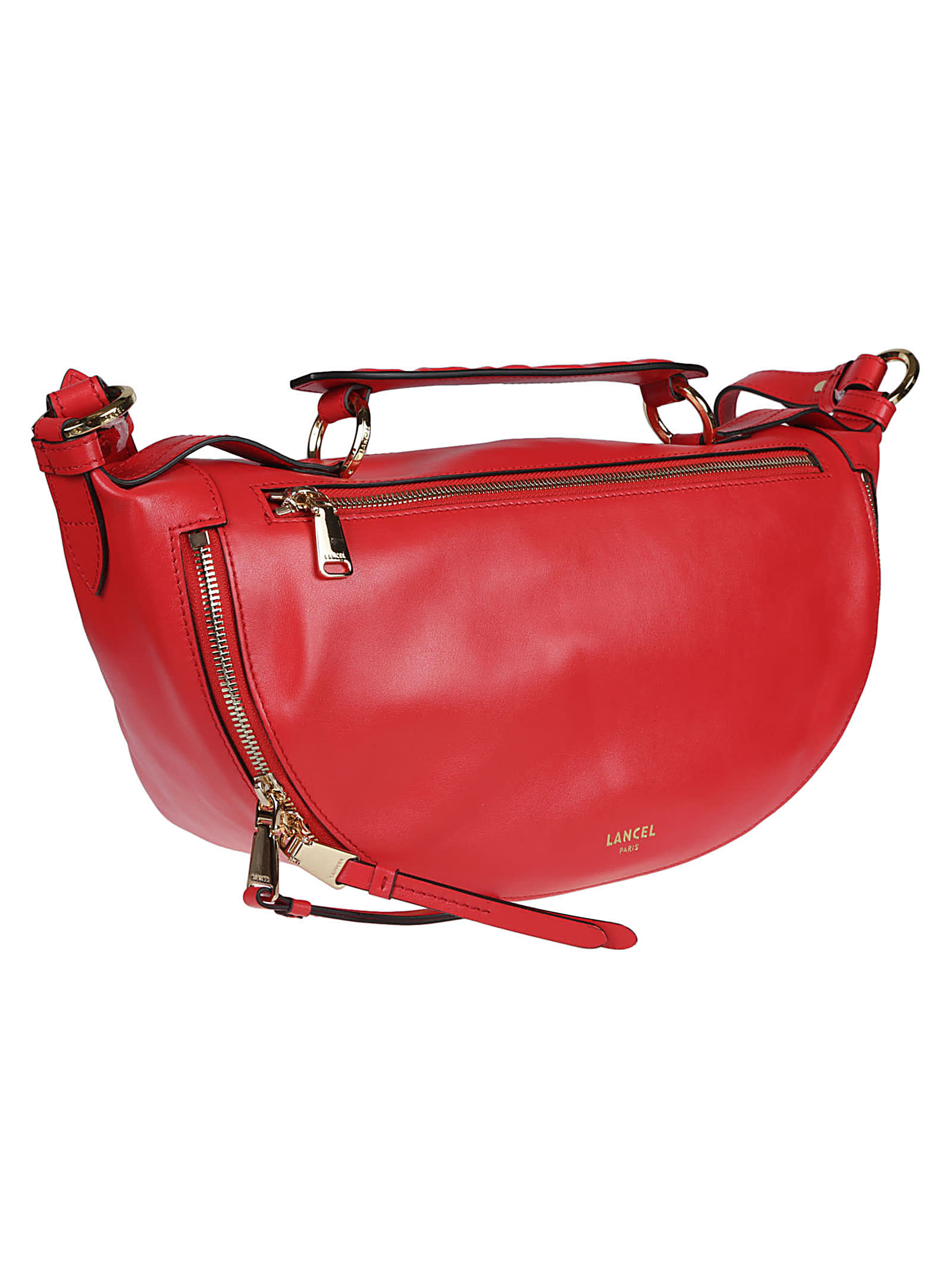 Shop Lancel Origami Medium Crossbody Bag In Jq Kiss Red