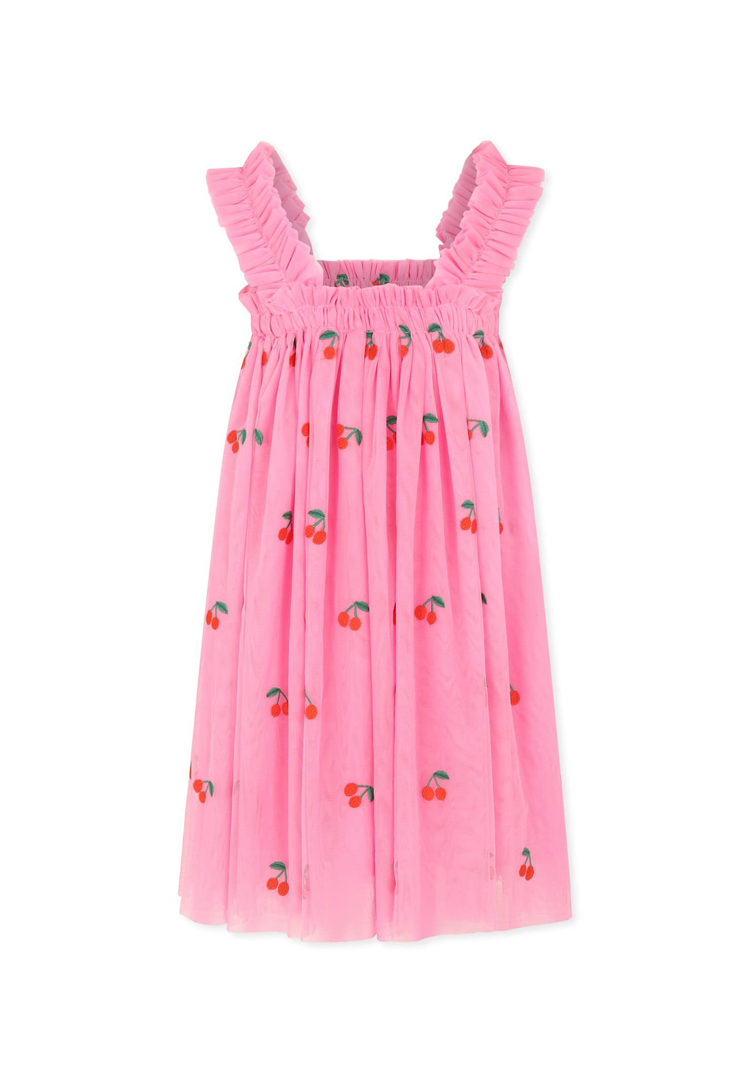 Shop Stella Mccartney Pink Dress For Girl With Cherries