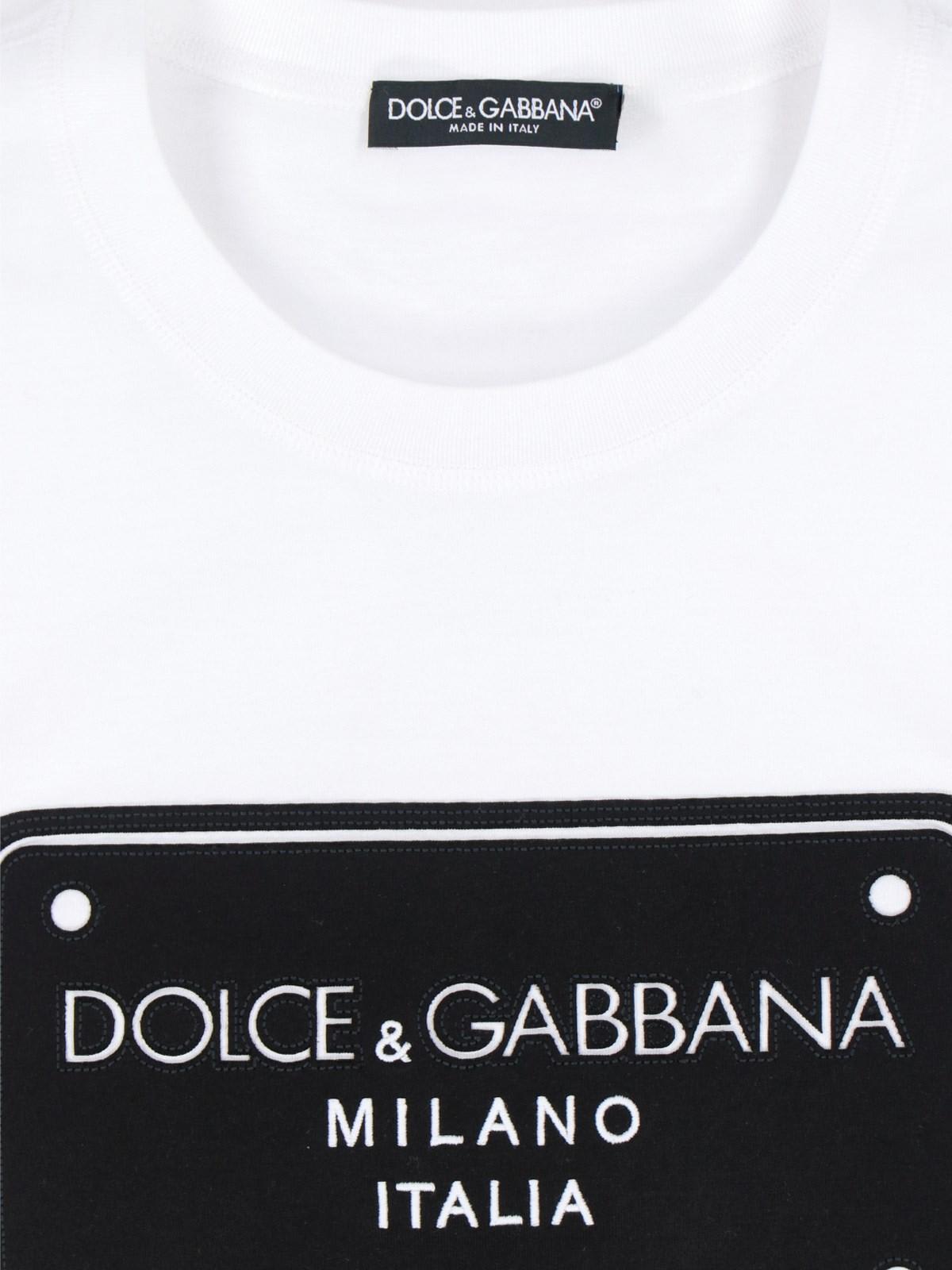 Shop Dolce & Gabbana Logo T-shirt In Bianco Ottico