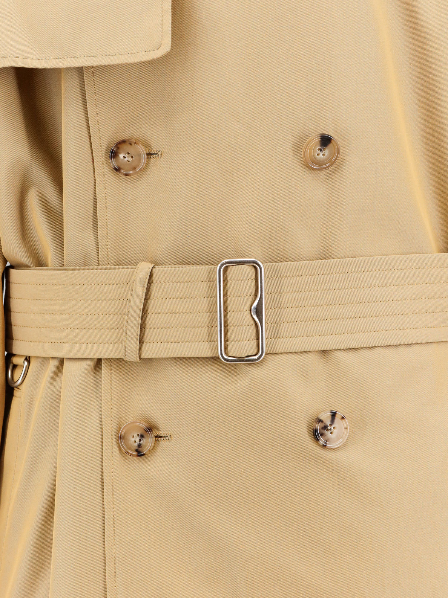 Burberry Mens Spelt Double-breasted Cotton Trench Coat In Beige