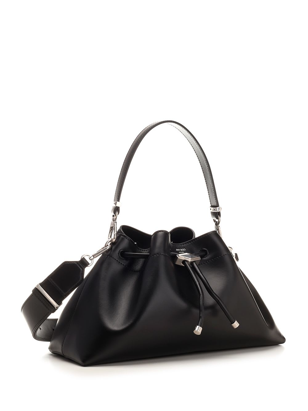 Shop Jimmy Choo Medium Cinch Bag In Black